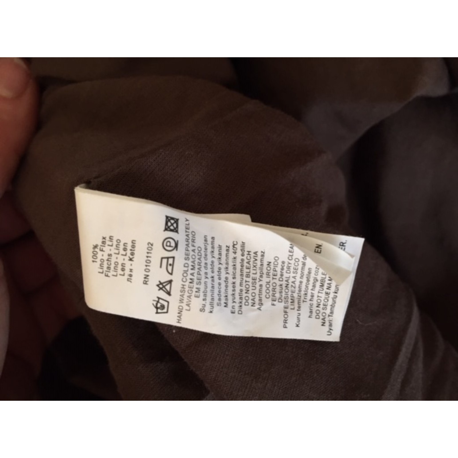 Stefanel linen brown dress
