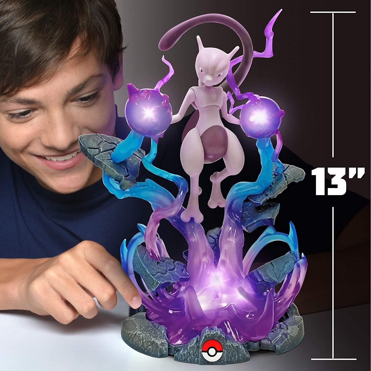Jazwares Pokemon Deluxe Collector LED Figure 13" Mewtwo - PKW0082