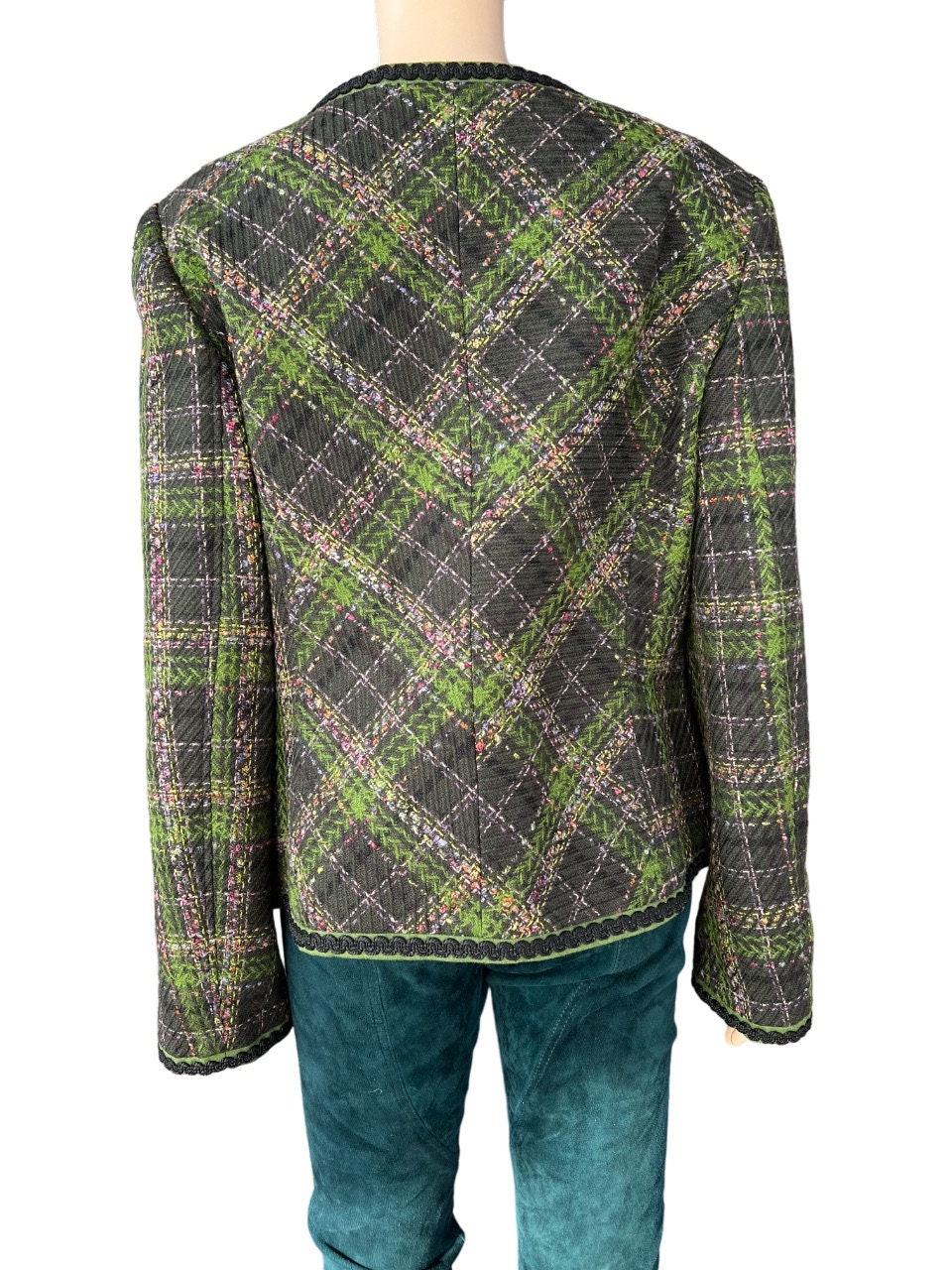 Perry tartan wool blazer, D42, IT48