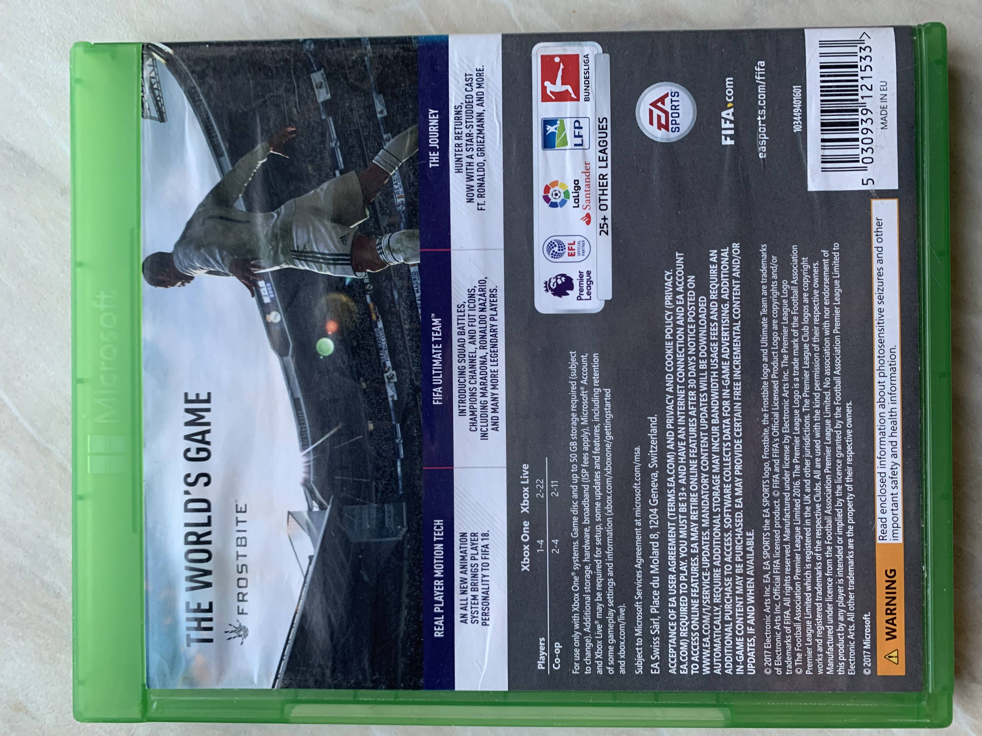 Xbox One Fifa 18 cd game