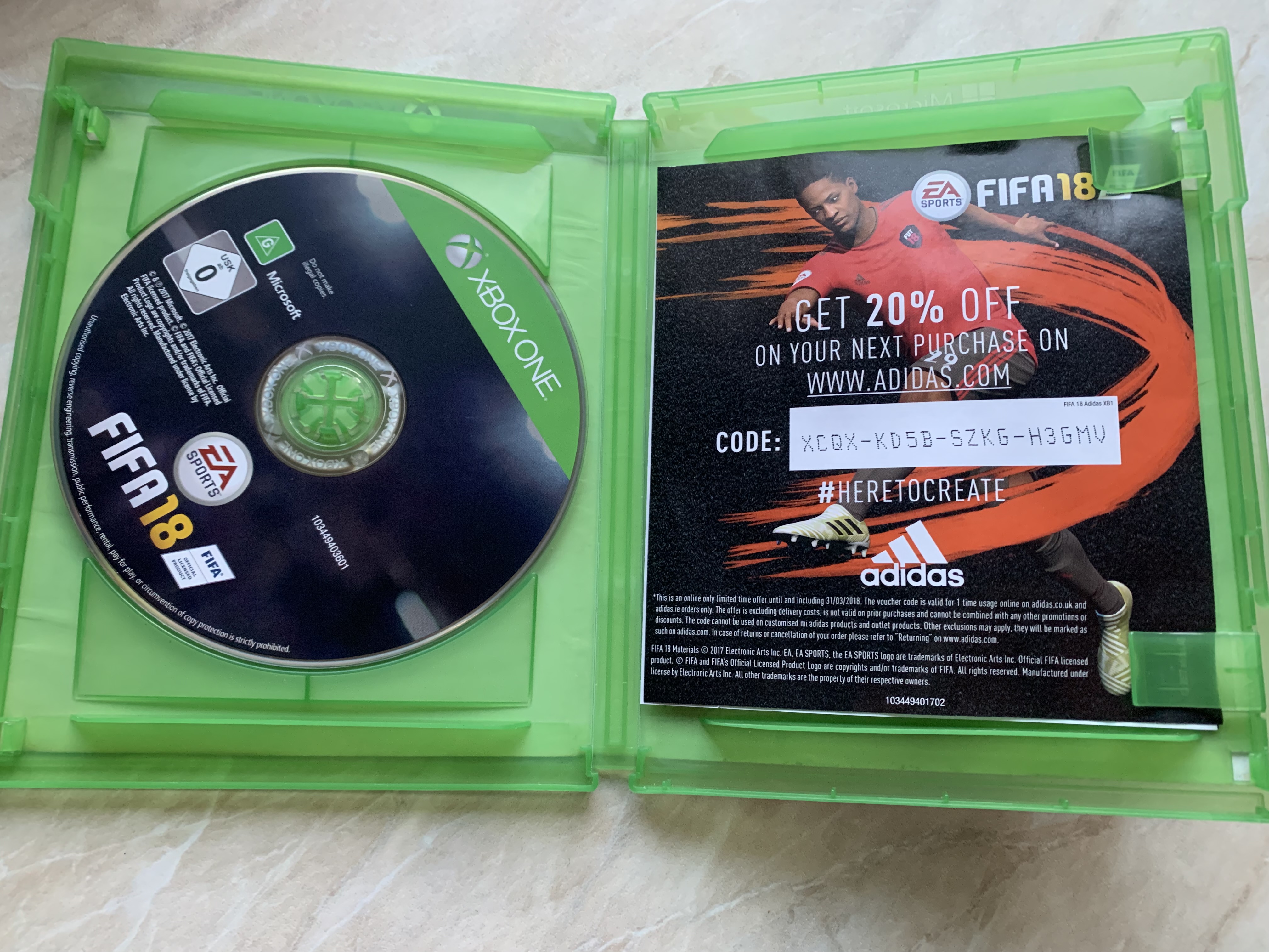 Xbox One Fifa 18 cd game