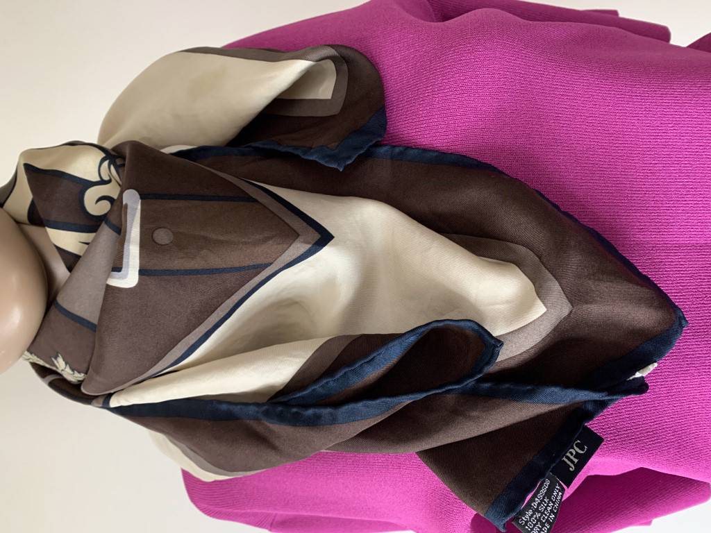 Jean Paul Classique scarf 100% silk, 85x80cm