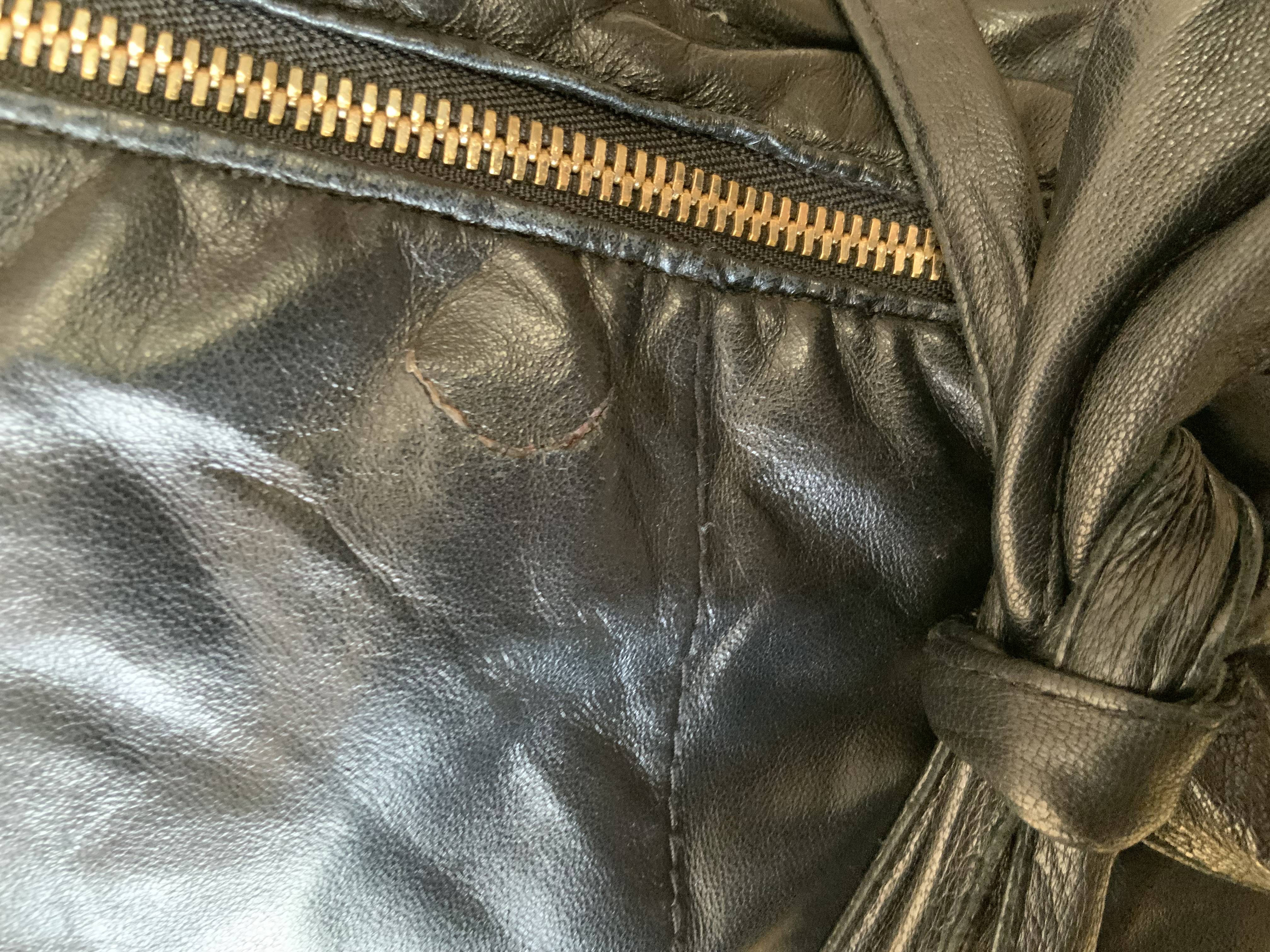 Genuine leather down womens's coat