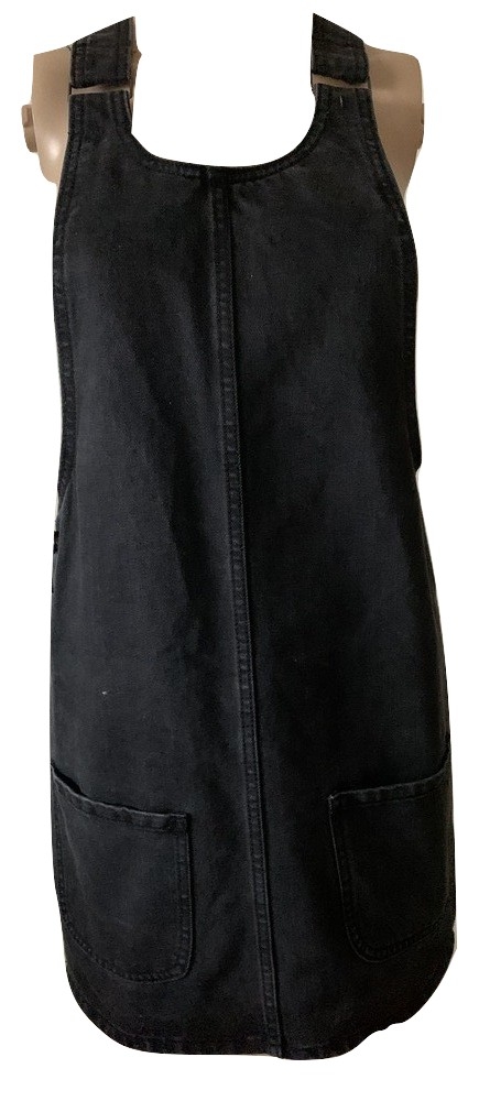 Denim black dungaree dress