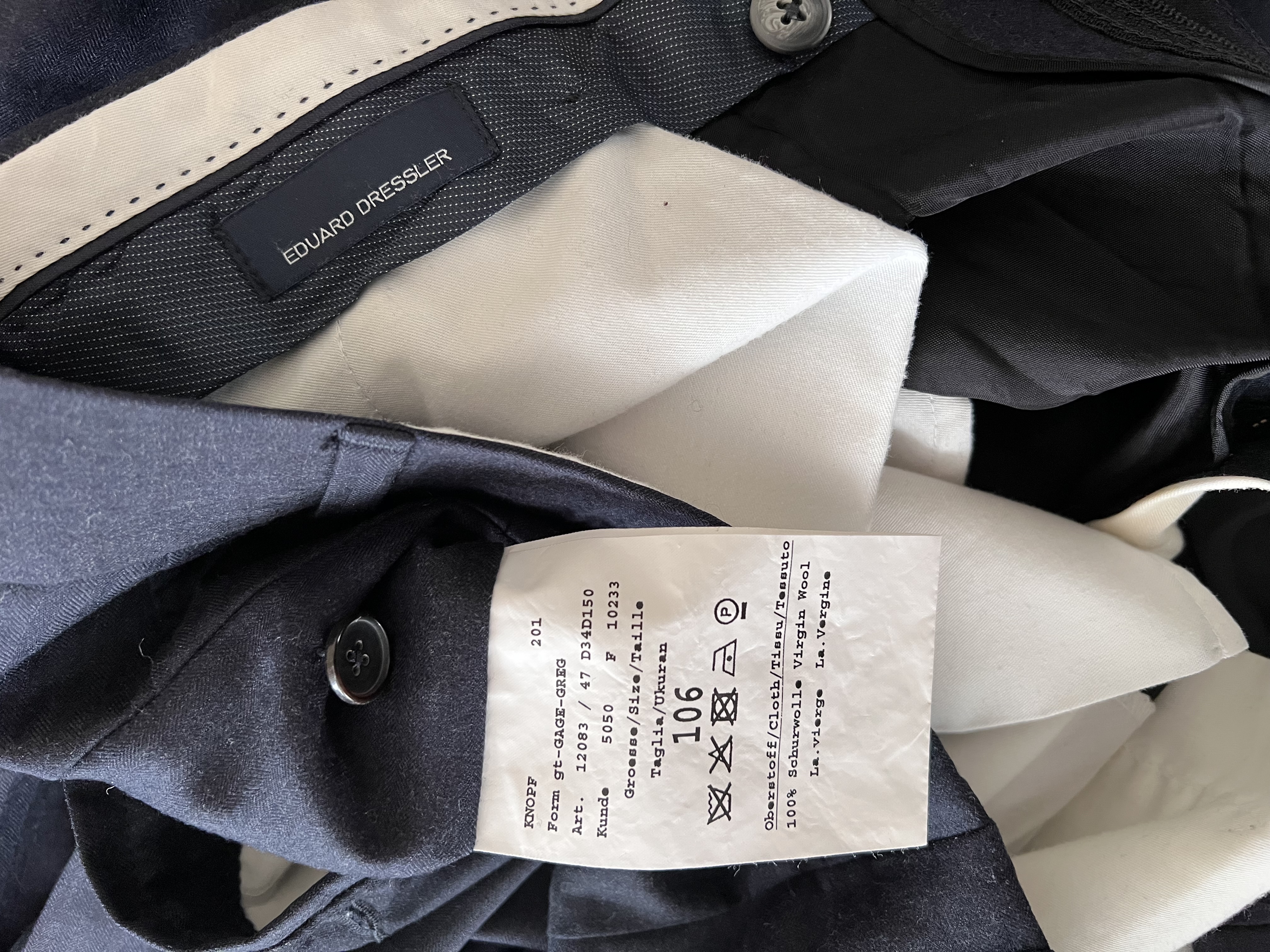 Eduard Dressler Knoff  navy dress pants