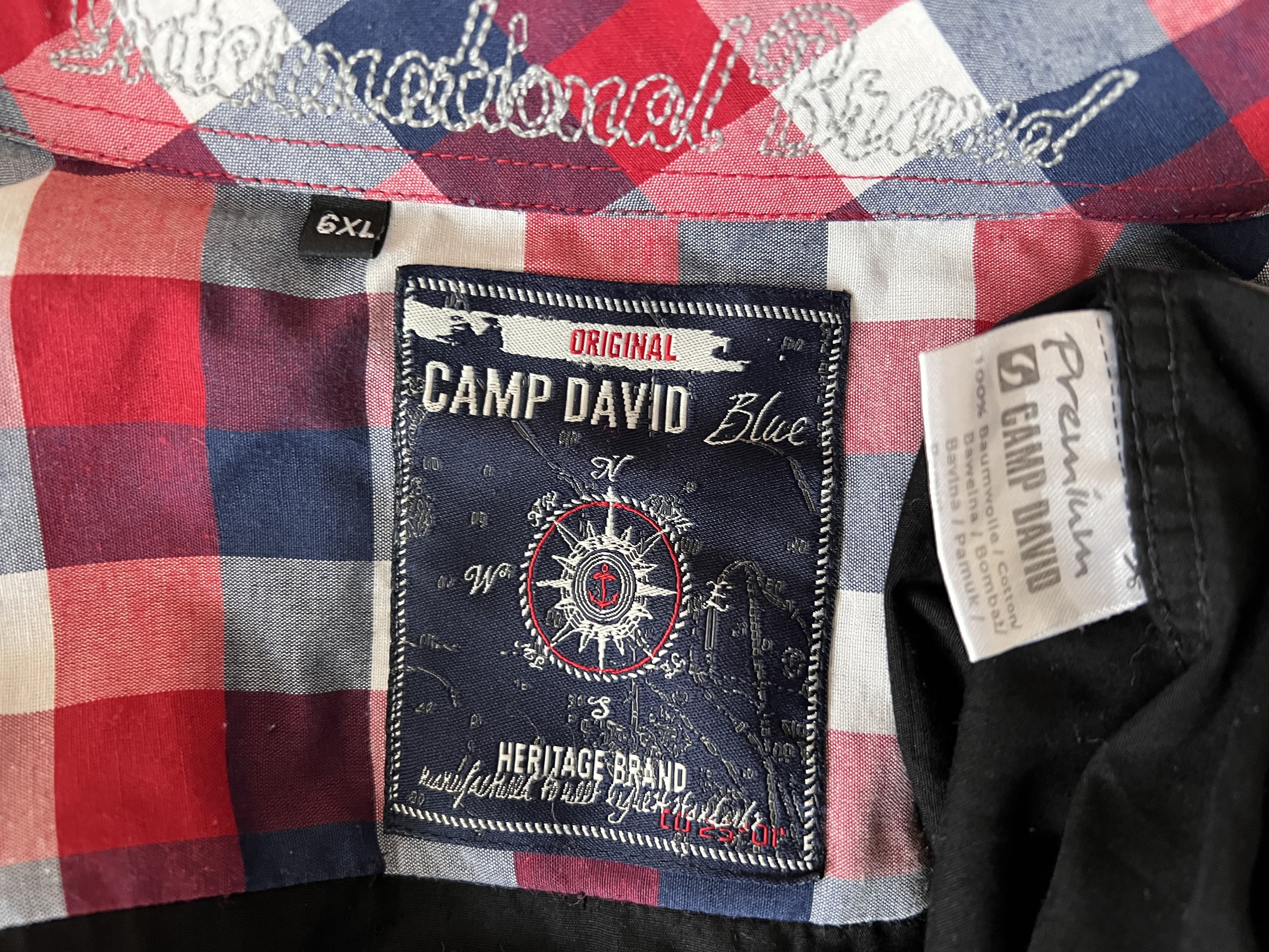 Camp David Shirt. Black with various embellishments.