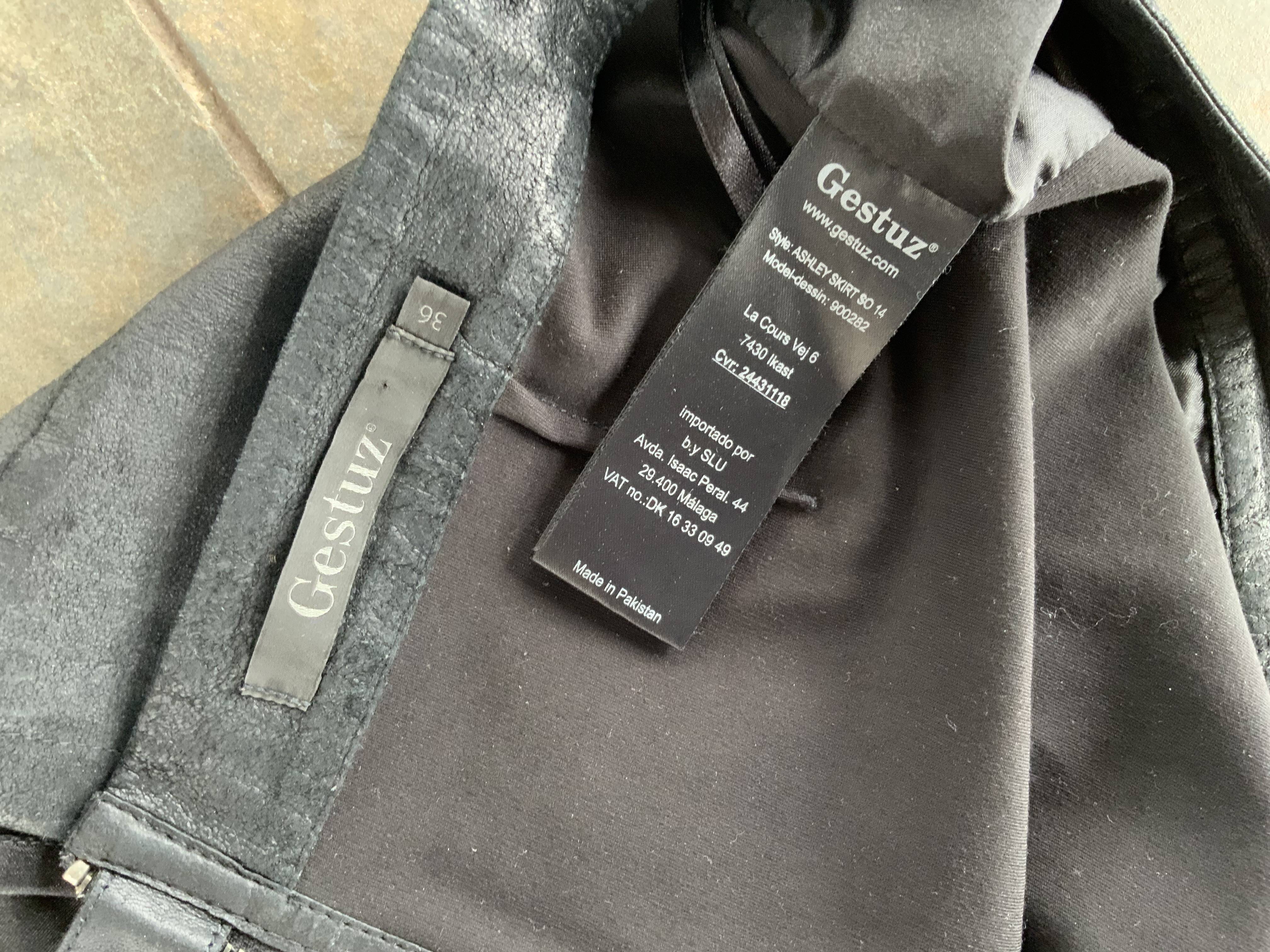Gestuz leather mini skirt