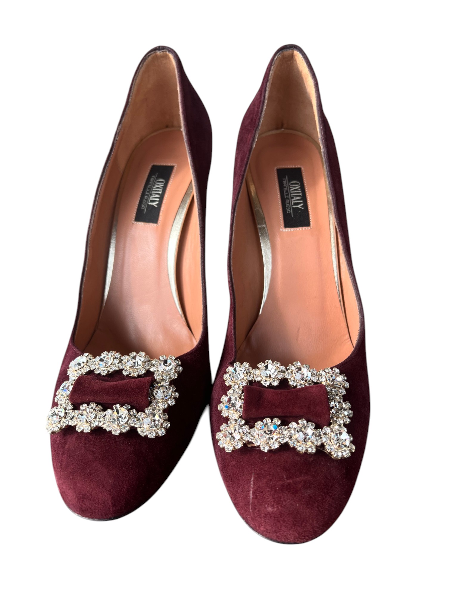Oxitaly Fratelli Russo with rhinestone buckle pumps EU40.5