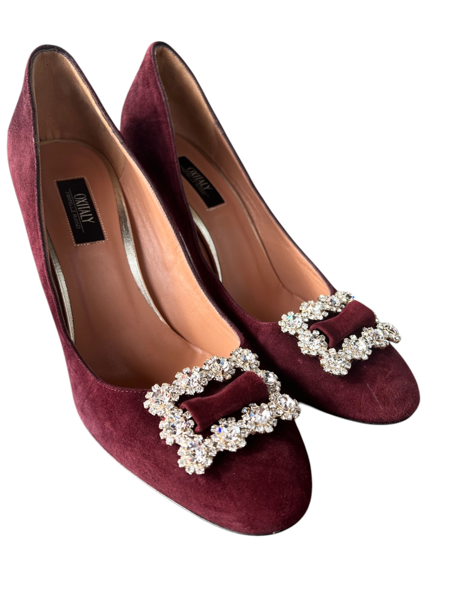 Oxitaly Fratelli Russo with rhinestone buckle pumps EU40.5