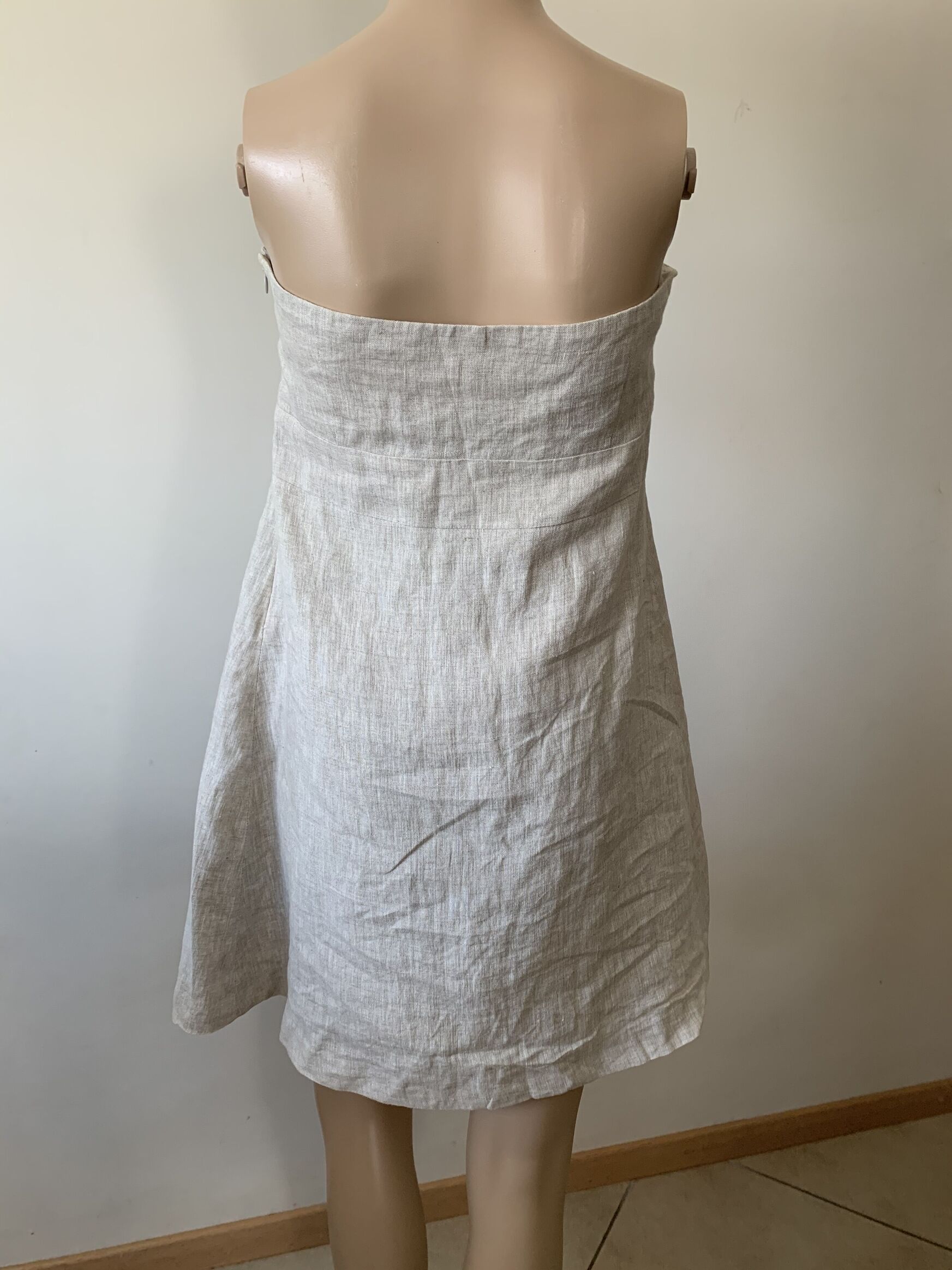 Naf Naf linen beiger dress