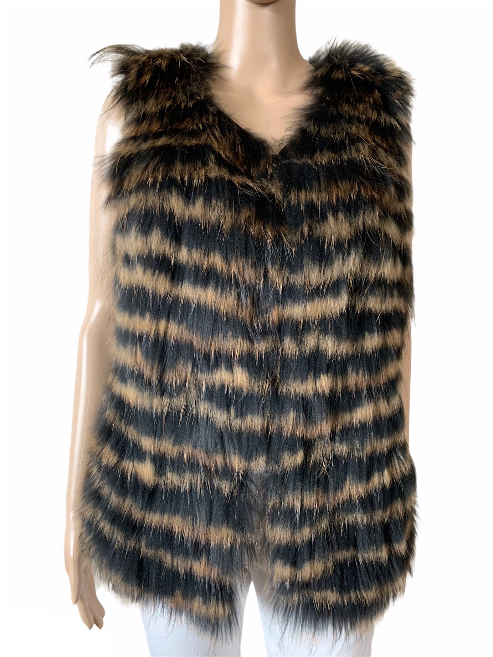 Liu Jo raccoon fur vest w62056
