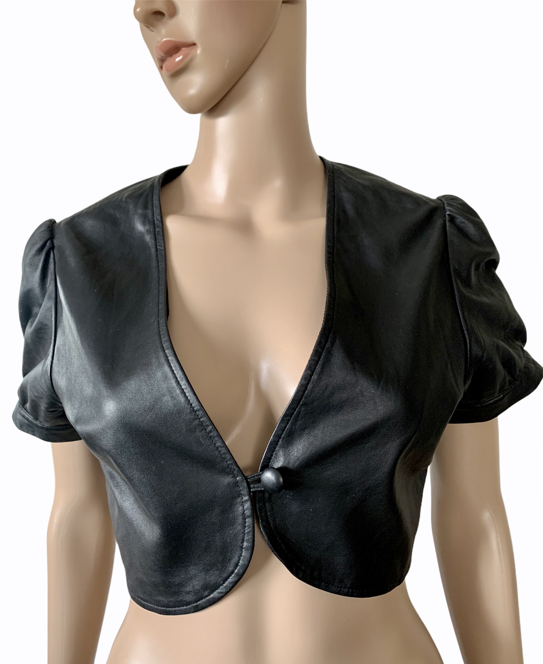 By Second Female leather short jacket