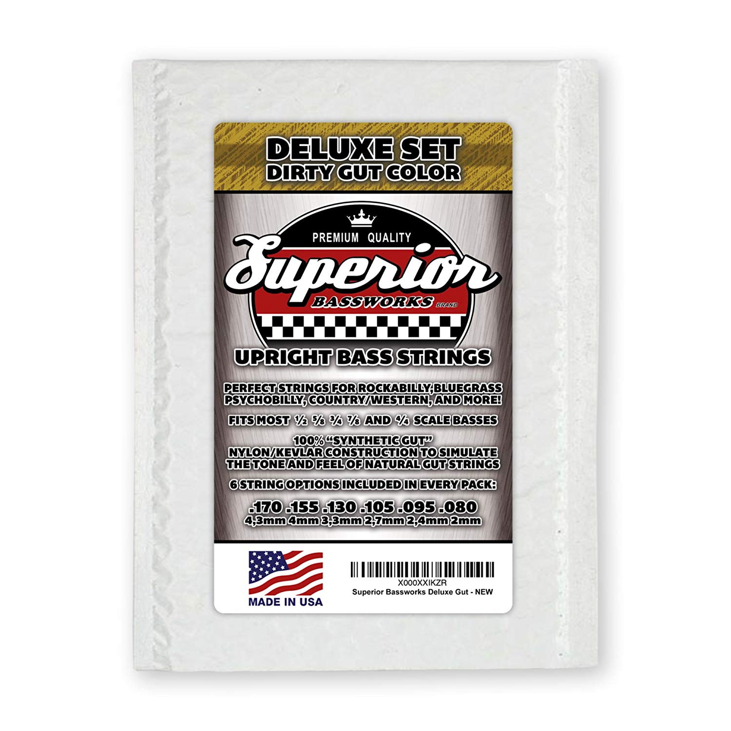 Superior Bassworks Deluxe Upright Double Bass Strings Dirty Gut