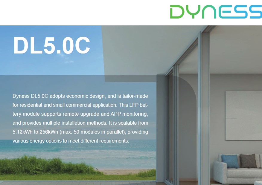 Dyness DL5.0C Lithium Battery - 51V 5.12KWh 1C