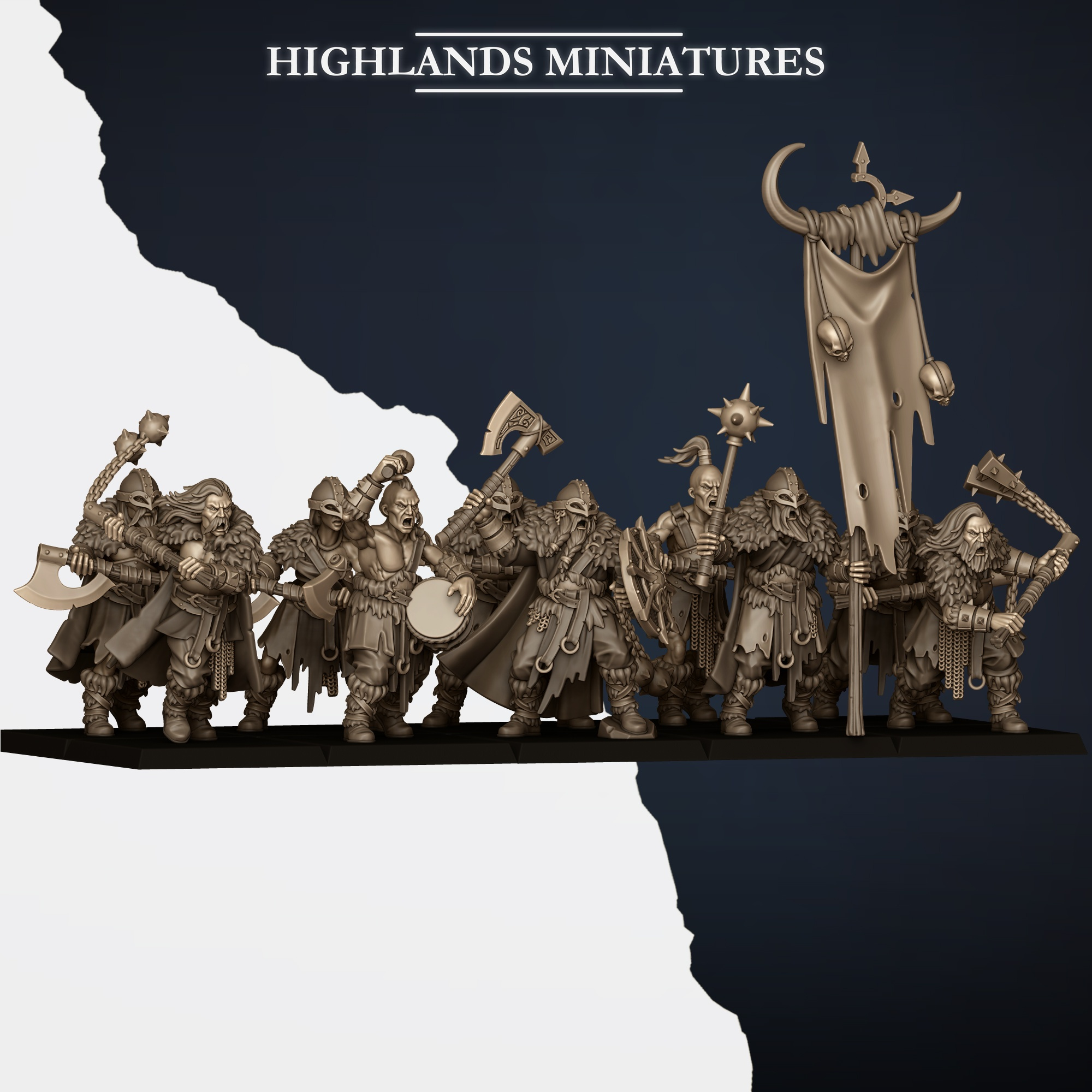 Norse Raiders with swords/axe & shields Unit - 25mm to 32mm