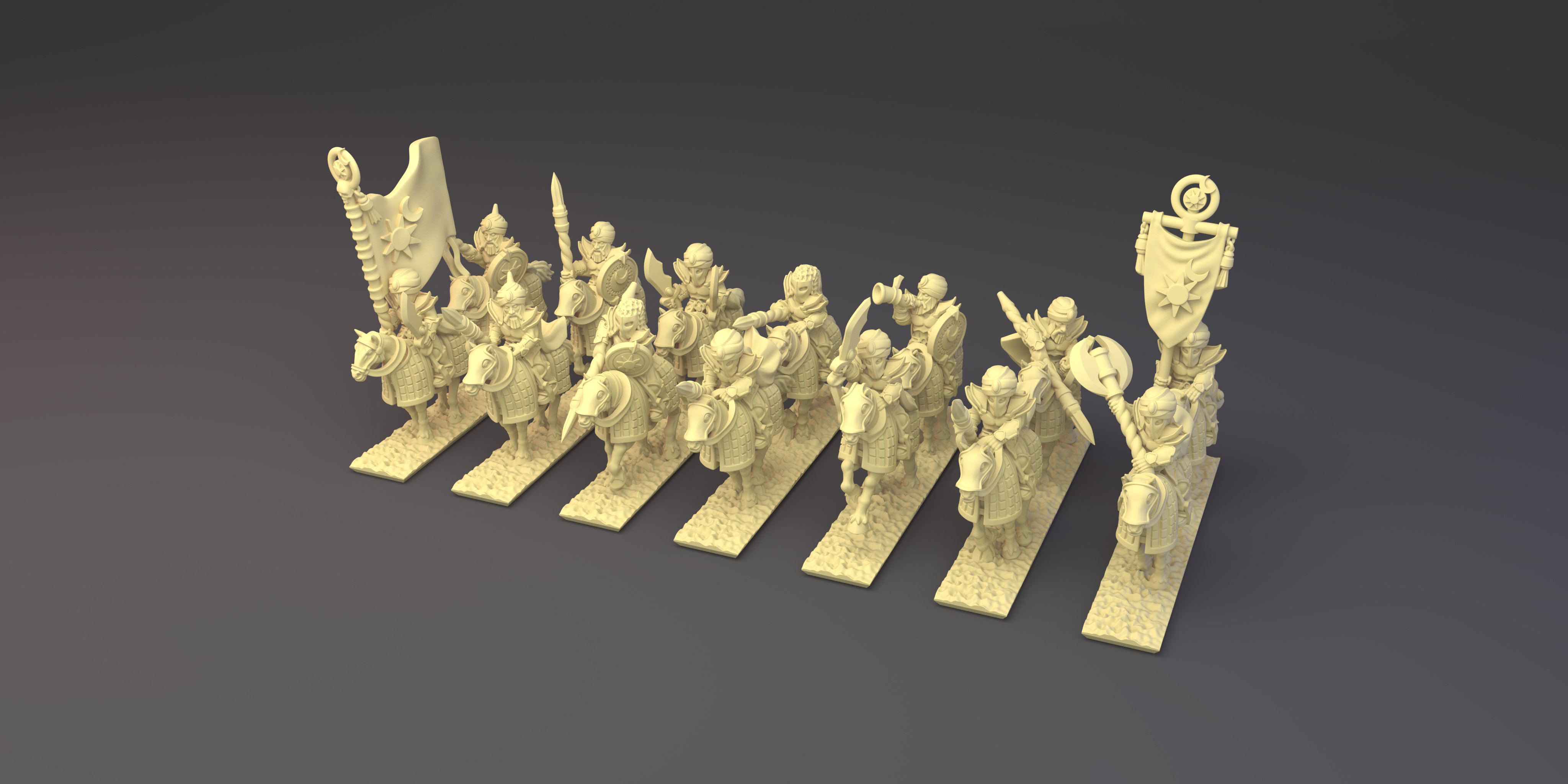 Knights Unit - 10mm Araby - Greensin Miniatures - Warmaster