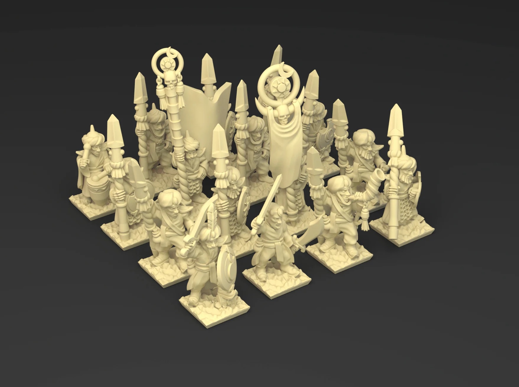 Spearmen Unit - 10mm Araby - Greensin Miniatures - Warmaster