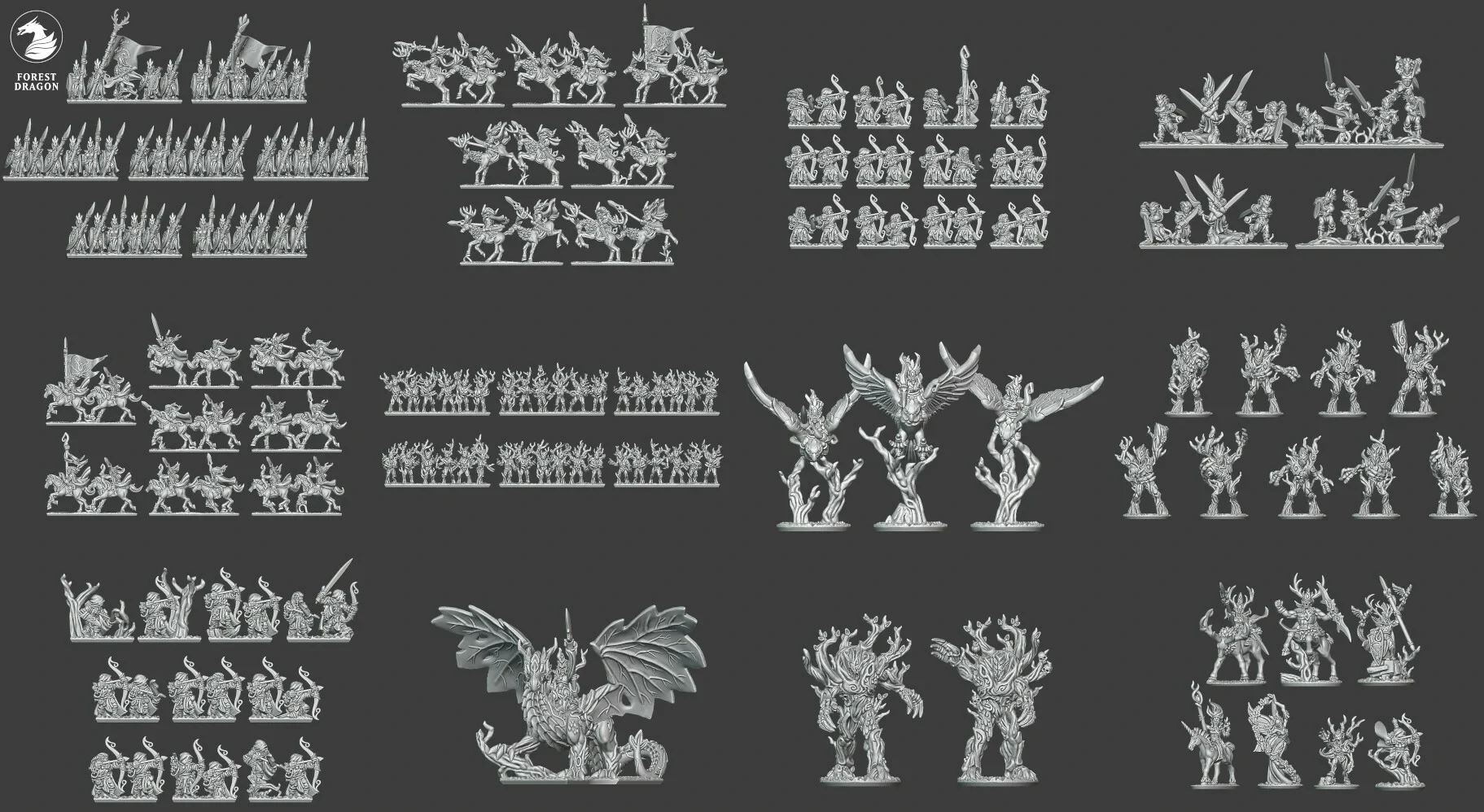 Wood Elves 2K Army - Forest Dragon - Warmaster