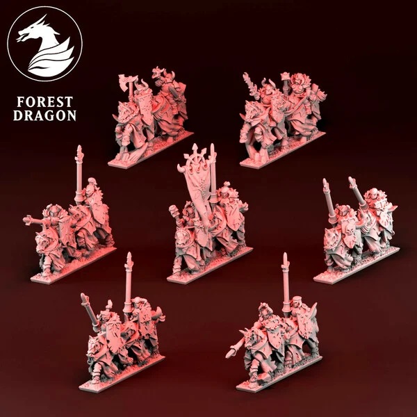 Heavy Cavalry Unit - Despoilers - 10mm - Forest Dragon