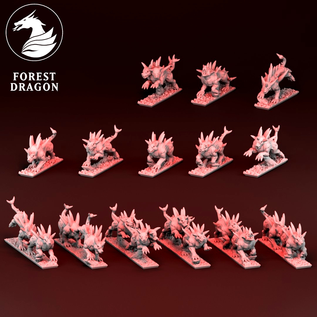 Hellhounds Unit - Despoilers - 10mm - Forest Dragon