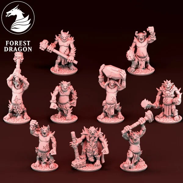 Troll Unit - Despoilers - 10mm - Forest Dragon