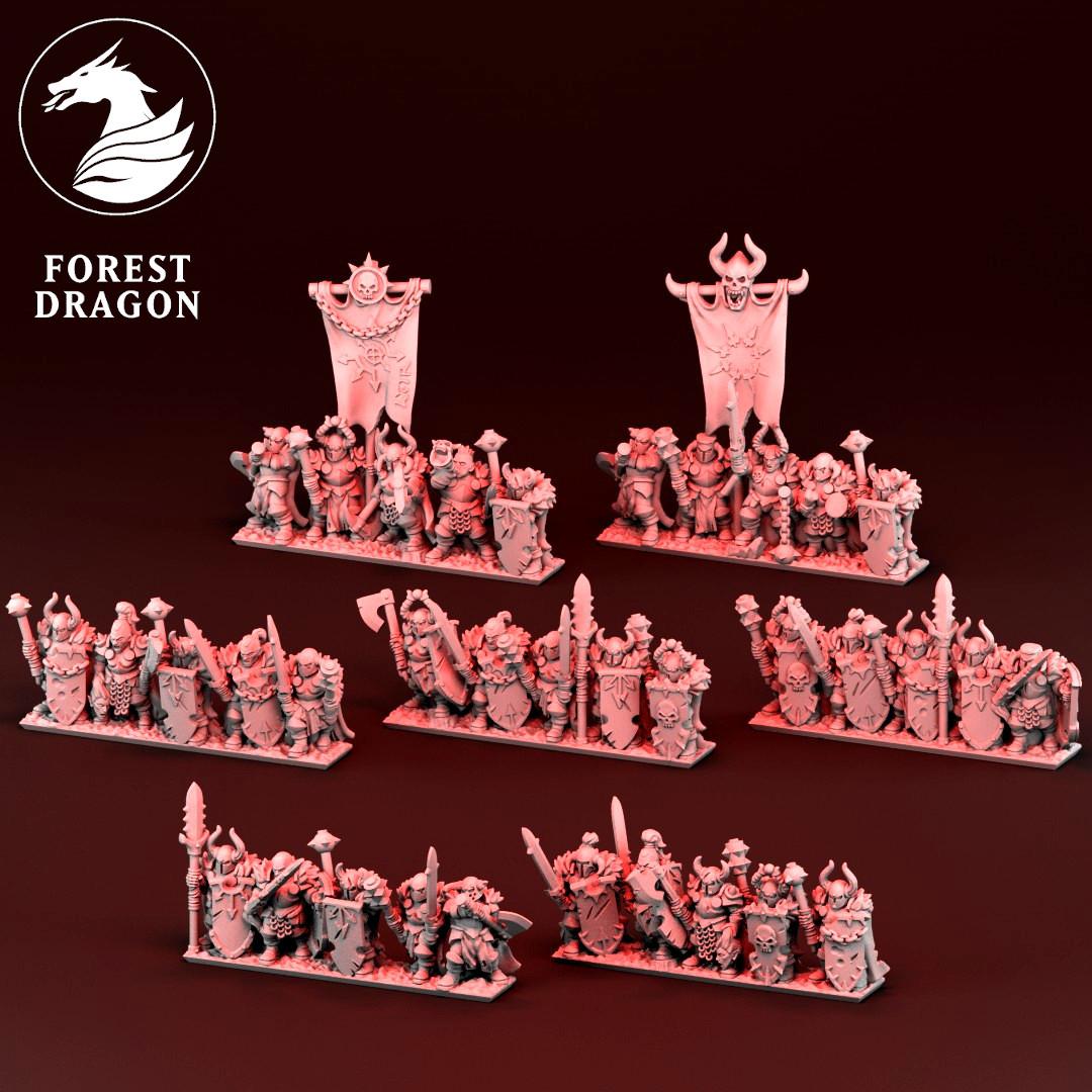 Heavy Infantry Unit - Despoilers - 10mm - Forest Dragon