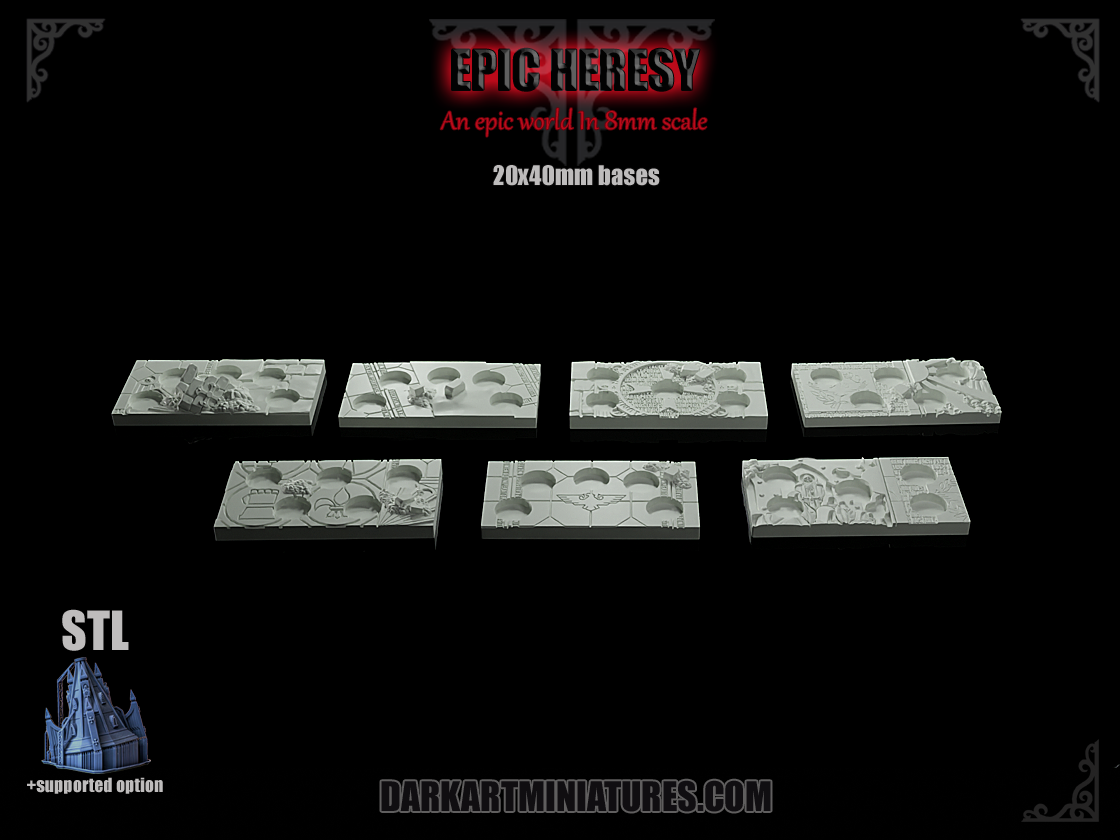 12x40mm Bases - 8mm