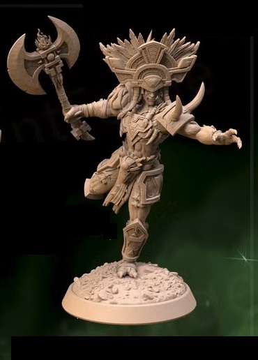 ZulJarra- Attack with or without Helm- Amani Trolls 32mm - 260902