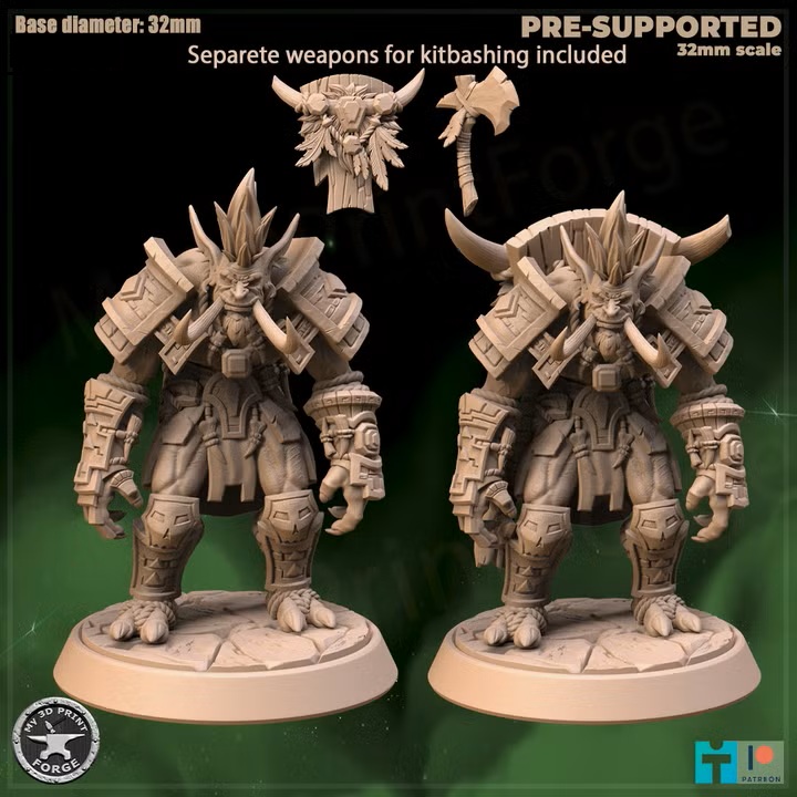 Troll Warrior - Attacking- Amani Trolls 32mm - 260913