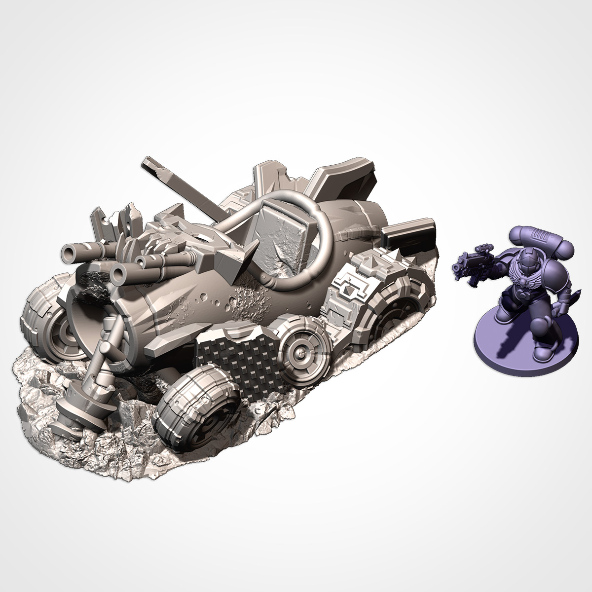 OrK Buggies Destroyed - Sci fi - 28-32mm - Txarli Factory