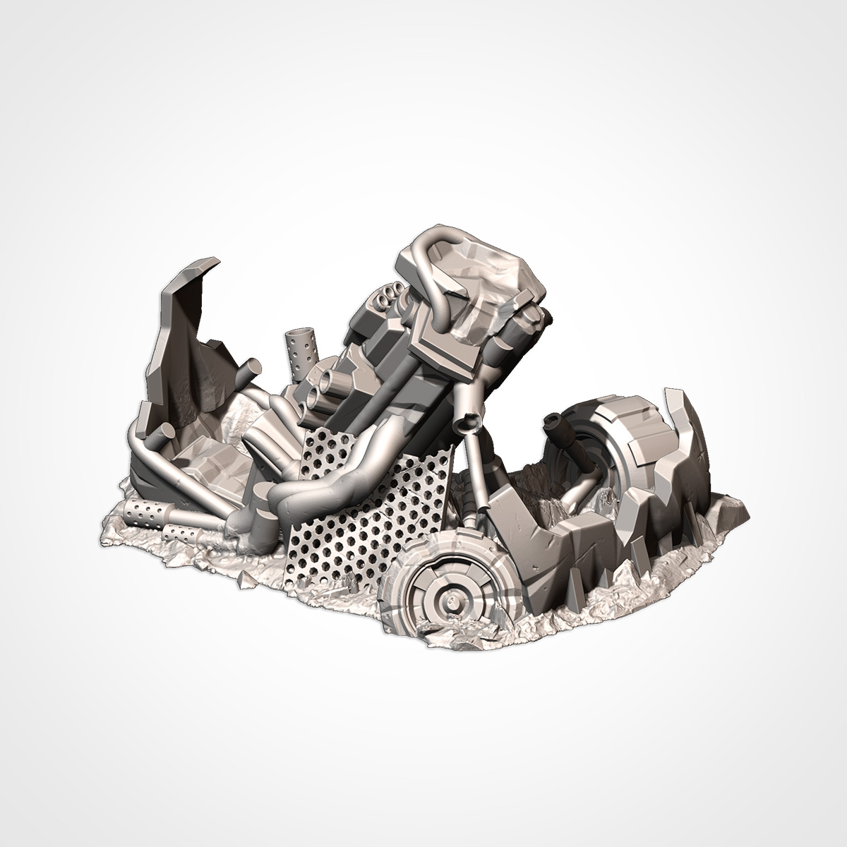 OrK Buggies Destroyed - Sci fi - 28-32mm - Txarli Factory