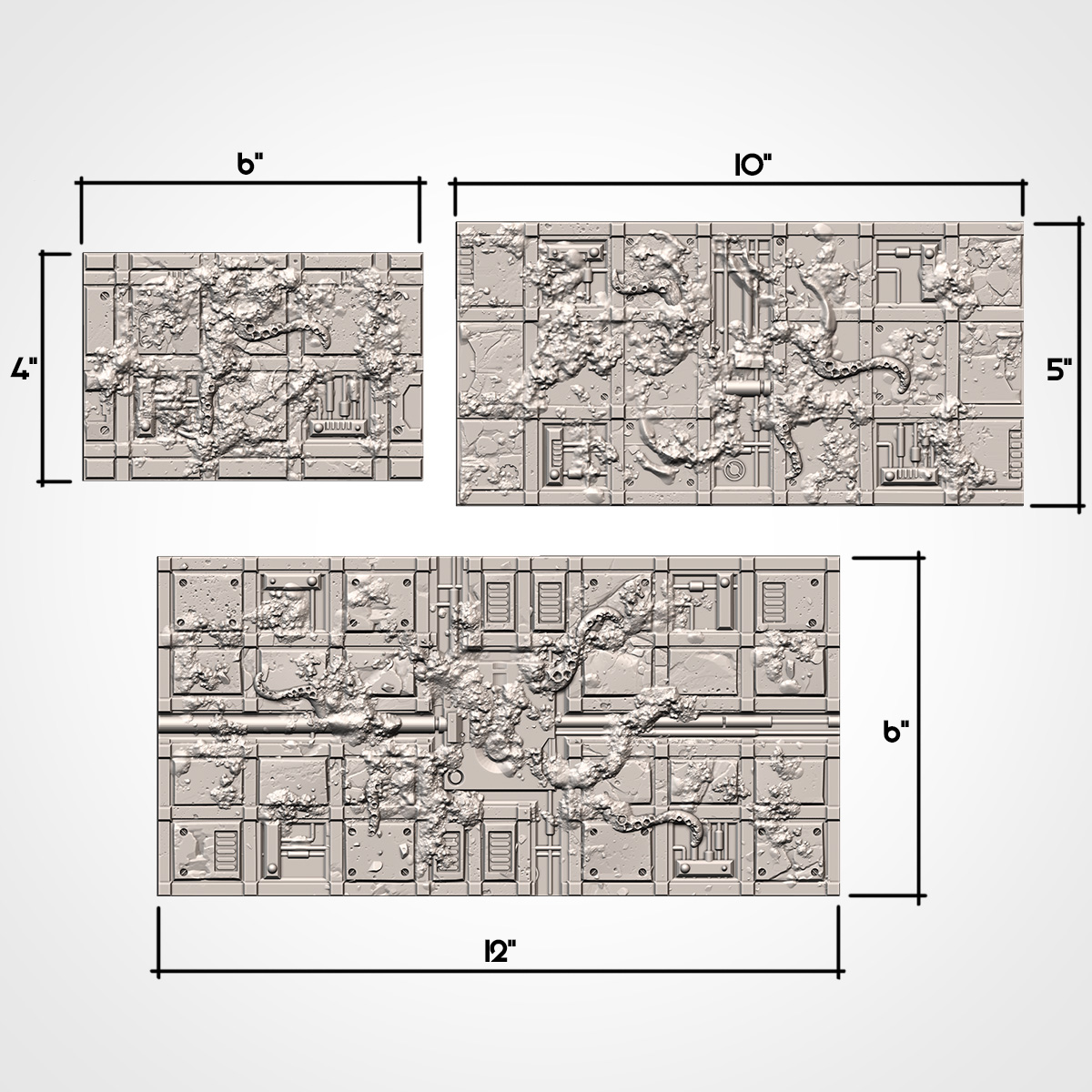 Infected Ruins - 10mm, 15mm, 28 to 32mm