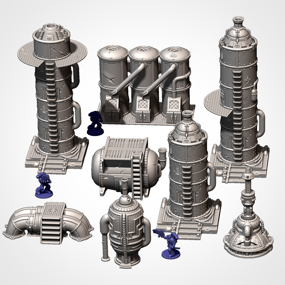Industrial Sector - 15mm, 25mm - 32mm Scenery