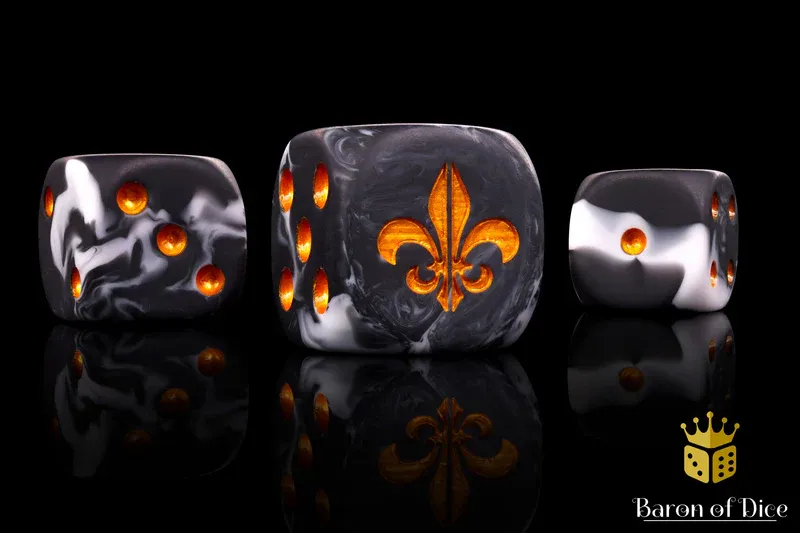 Fleur De Lis Dice - Heritage Dice Set