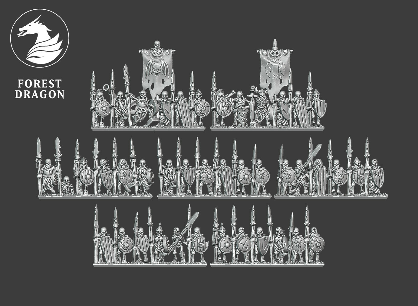 Light Skeleton Infantry - 10mm Vampire Counts - Forest Dragon - Warmaster