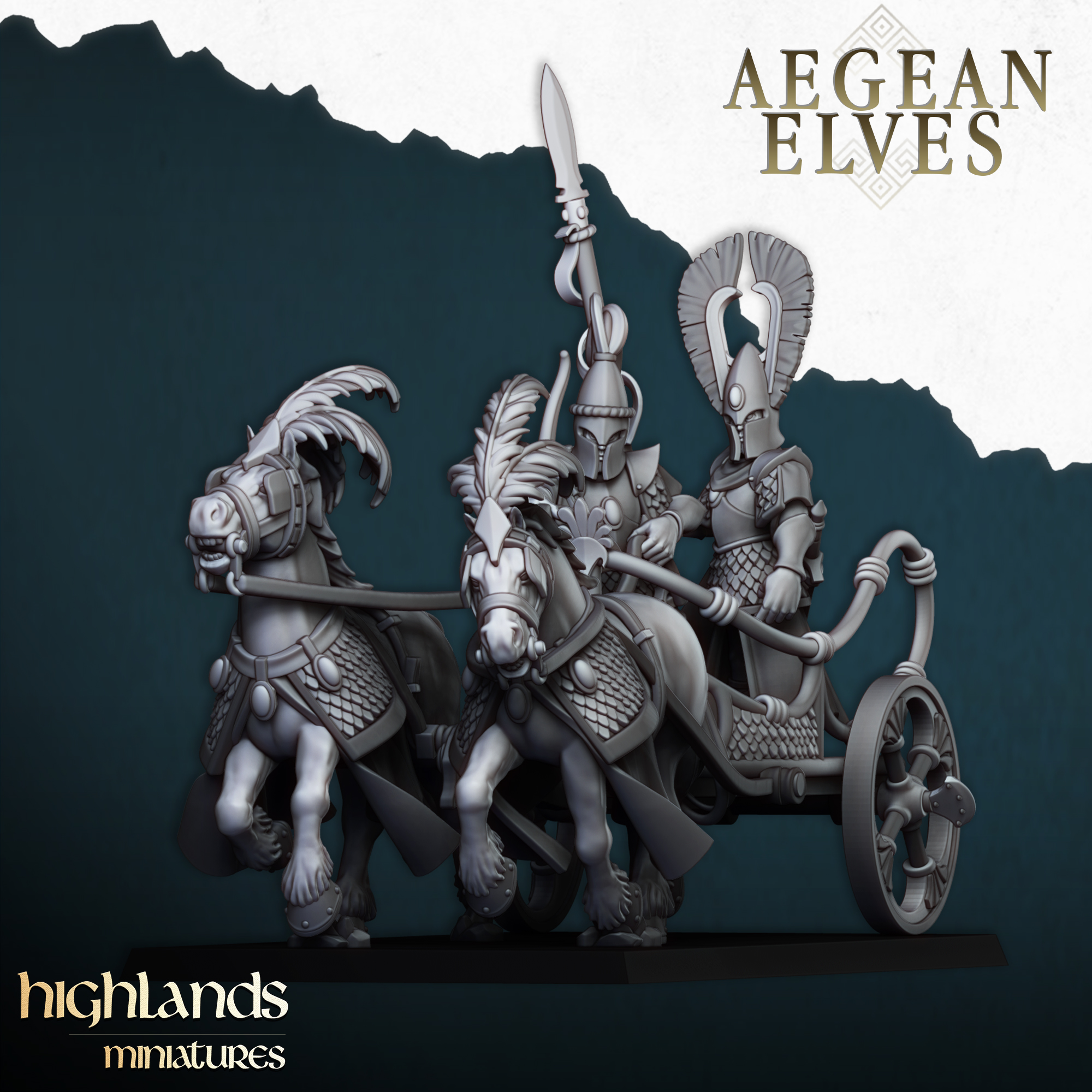 Aegean Elf Chariot - 25mm to 32mm