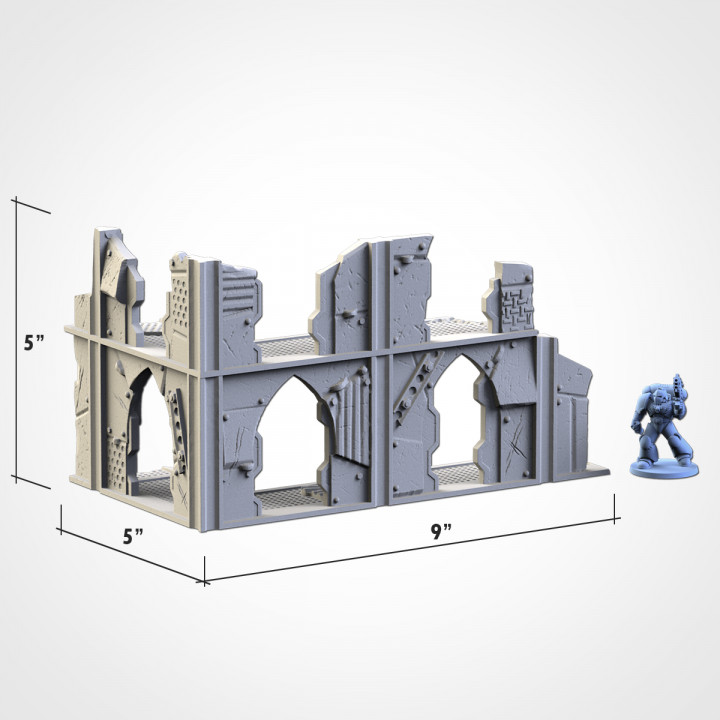 WTC Small Ruin 01 - post appocalyptic - 10mm to 32mm