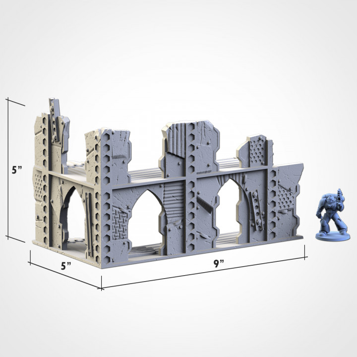 WTC Small Ruin 03 - post appocalyptic - 10mm to 32mm