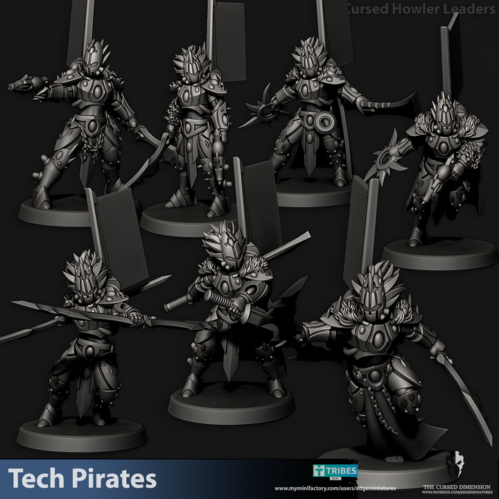 Tech Pirates Cursed Howlers Heros 28mm - Edge Miniatures