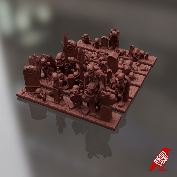 Raised Skeleton Strips - Vampire Legions - 10mm