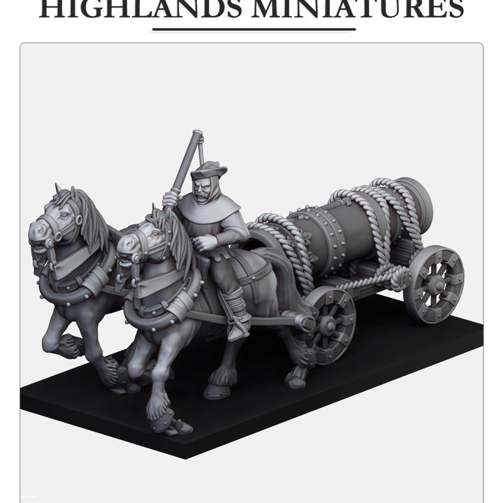 Gallia Bombard on Horse - 25mm to 32mm - Highland Miniatures