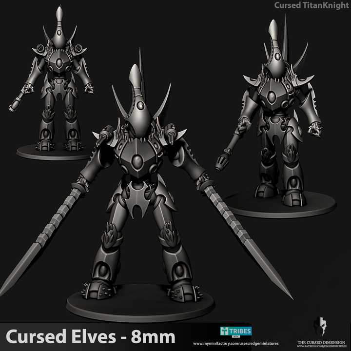 Cursed Titan/Knights - 8mm - Edge Miniatures