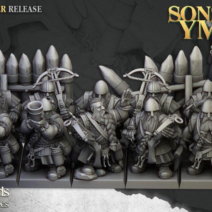 Dwarf Crossbowmen Unit - 25mm to 32mm - Sons of YMIR