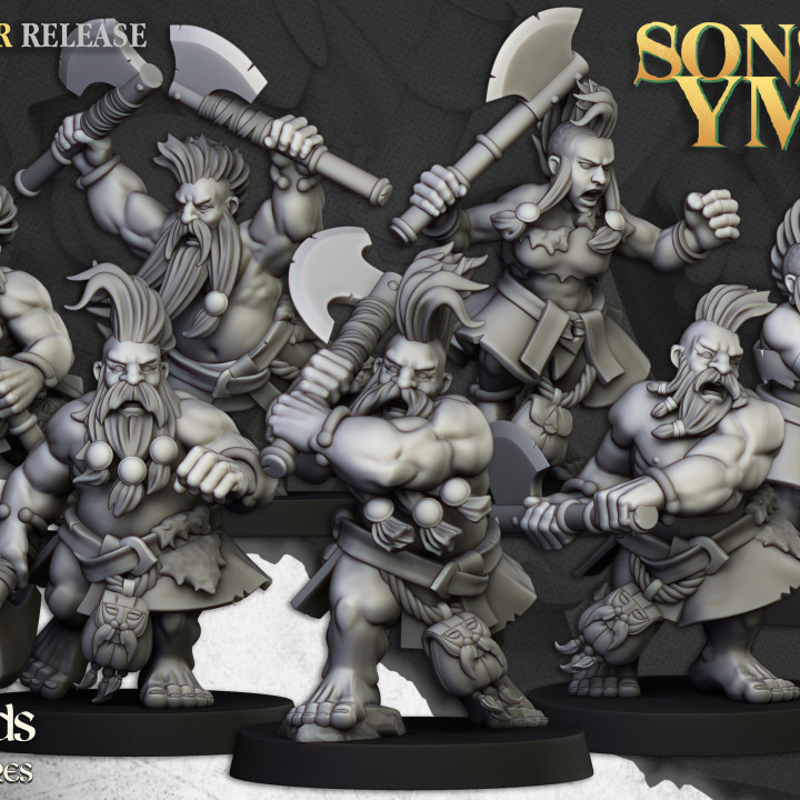 Dwarf Deathseekers Unit - 25mm to 32mm - Sons of YMIR