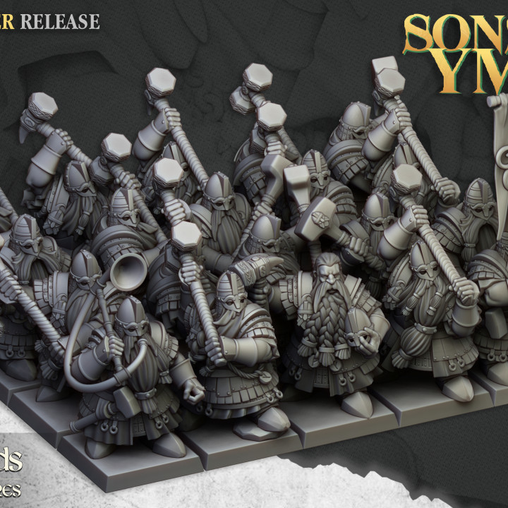 Dwarf Kingsguard Unit - 25mm to 32mm - Sons of YMIR