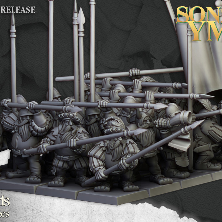 Dwarf Pikesman Unit - 25mm to 32mm - Sons of YMIR