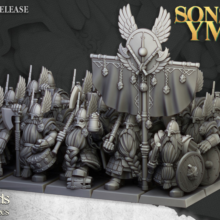 Dwarf Veterans Unit - 25mm to 32mm - Sons of YMIR