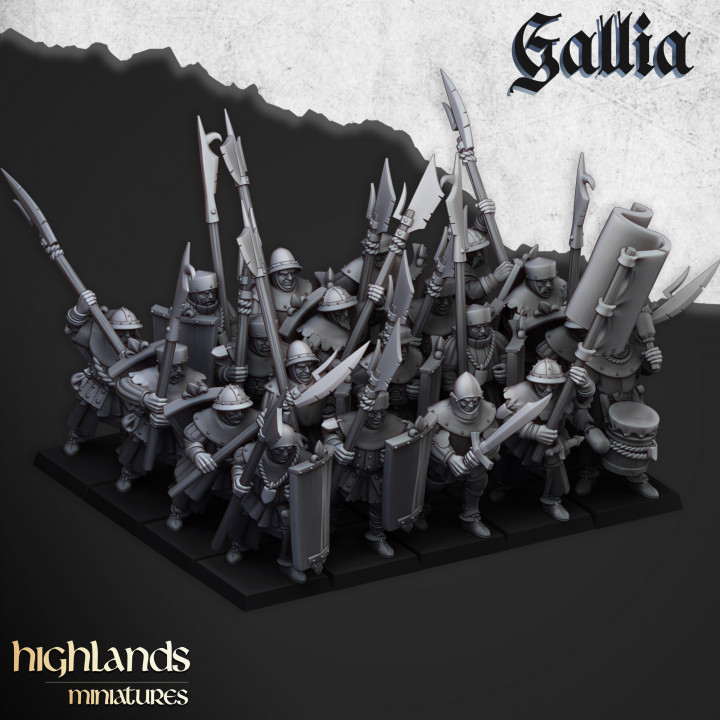 Gallia Men at Arms - 25mm to 32mm - Highland Miniatures