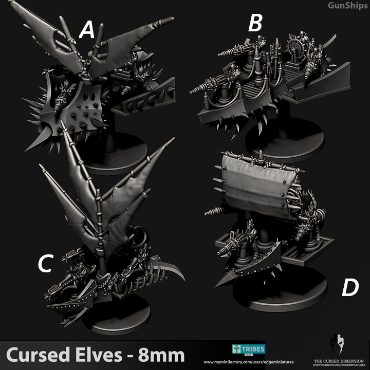 Gun Ships 8mm - Cursed Elves