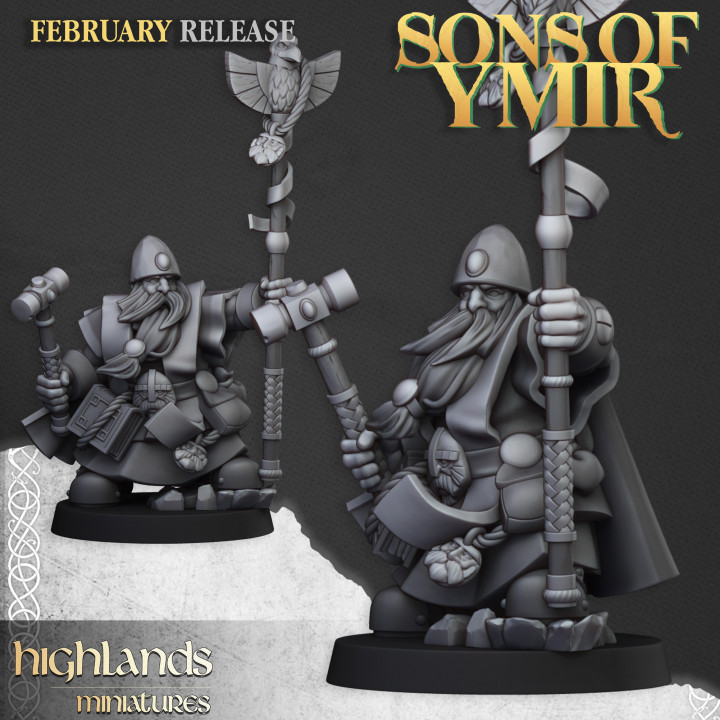 Dwarf Runepriest 1- 25mm to 32mm - Sons of YMIR